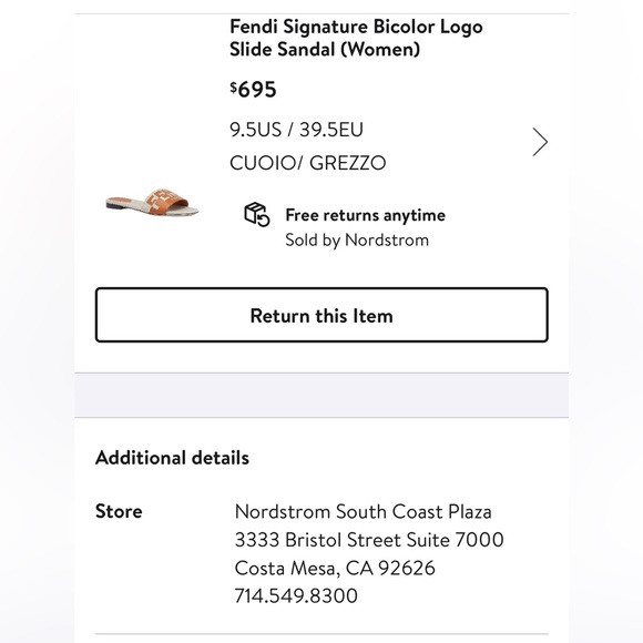 Fendi Signature Bicolor Logo Slide Sandal  in 39.5 - OPEN TO REASONABLE OFFERS - Picture 3 of 4